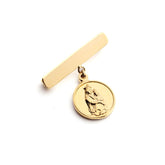 Aguja con escapulario CARMELO DOR - medalla dorada 18mm
